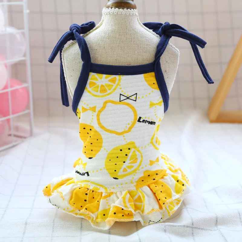 PETCIRCLE одежда для щенков лимонная юбка на подтяжках жилет питомца кошки подходит