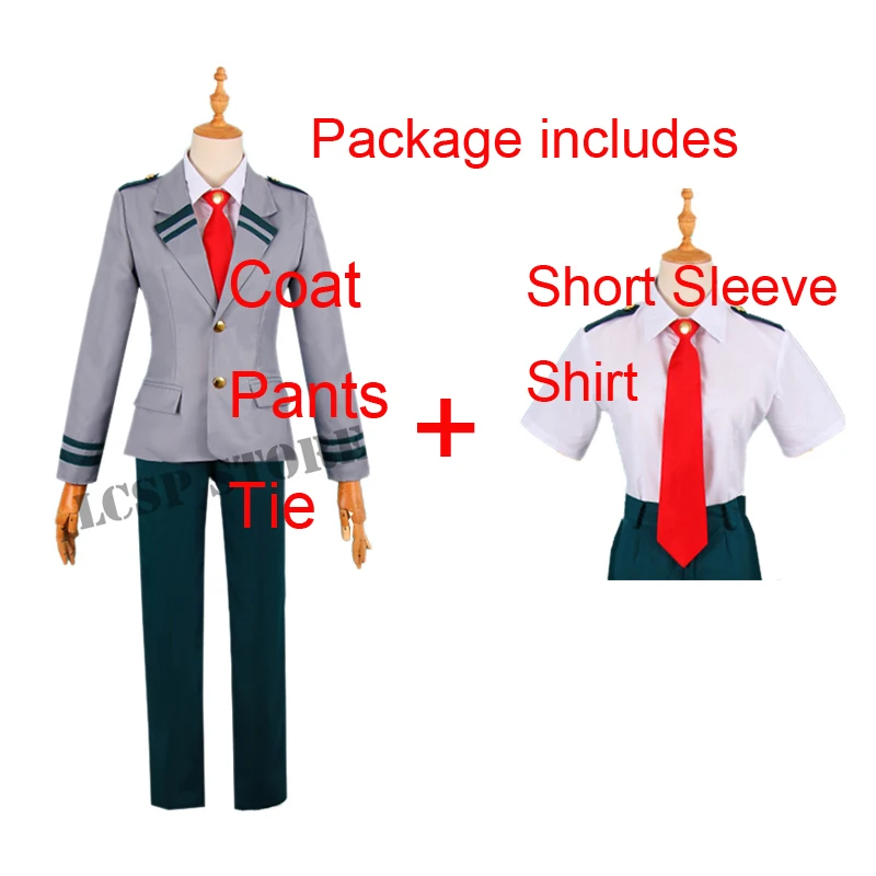 package 6 LCSP My Hero Academy мидория изуку deku OCHACO URARAKA японский костюм для косплея аниме Все · Might школьная форма Одежда - Цвет: package 6