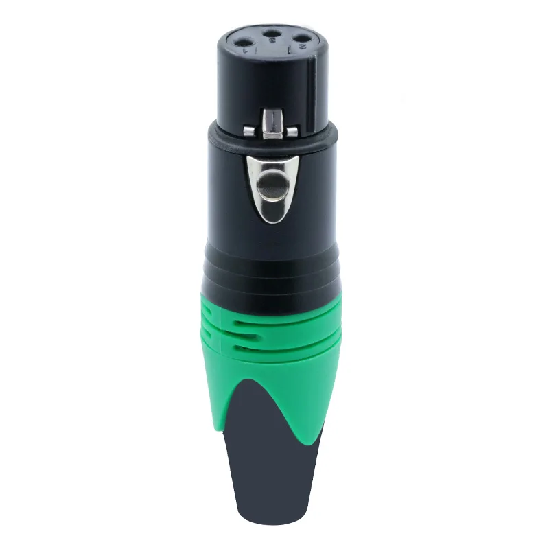 3PIN XLR разъем микрофон штекер мужской женский адаптер MIC провода разъем 6 цветов предложение 1 комплект M/F - Цвет: RTC2015F-Green