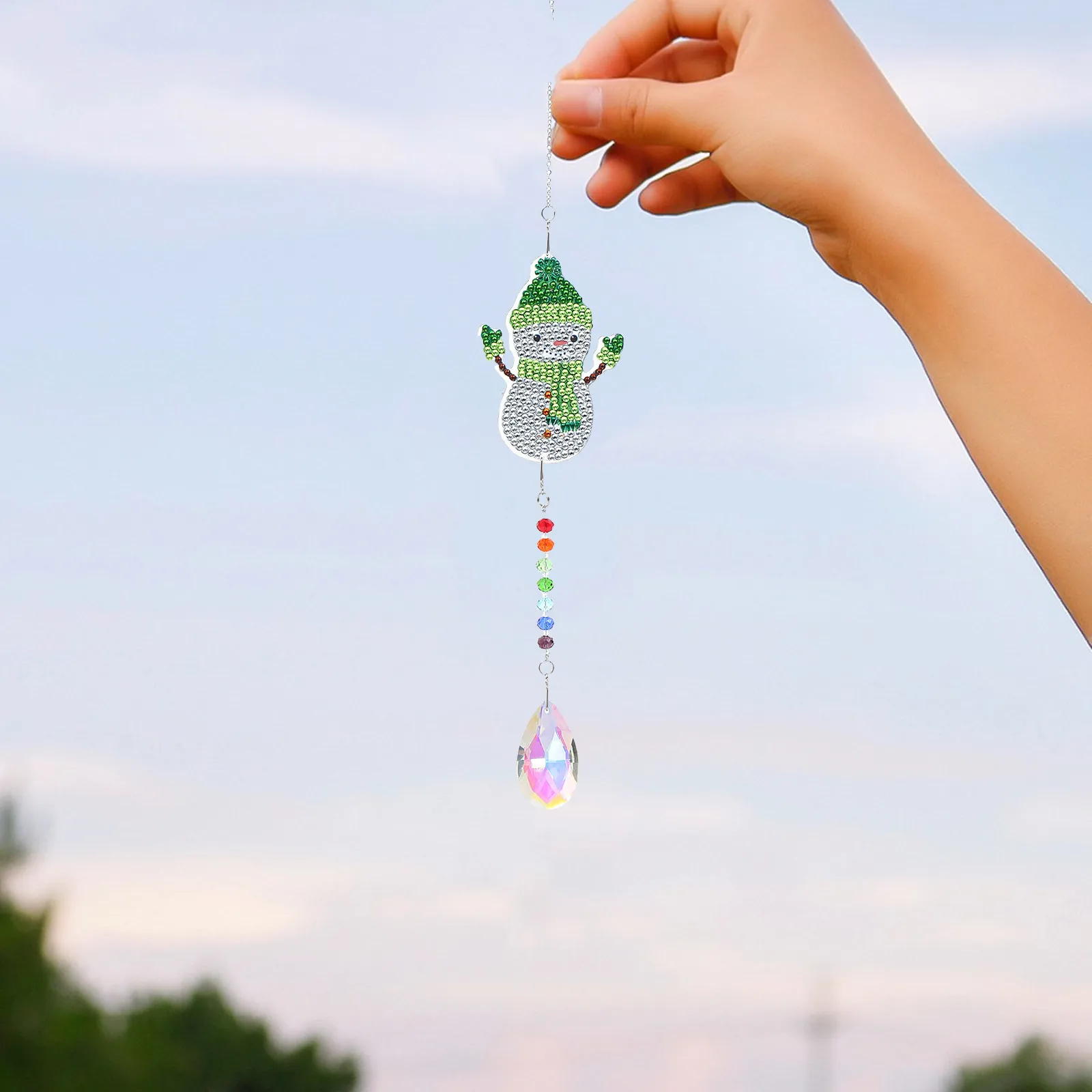 5D DIY бриллиантовый рисунок Рождество снеговик ветер колокольчик Алмазная