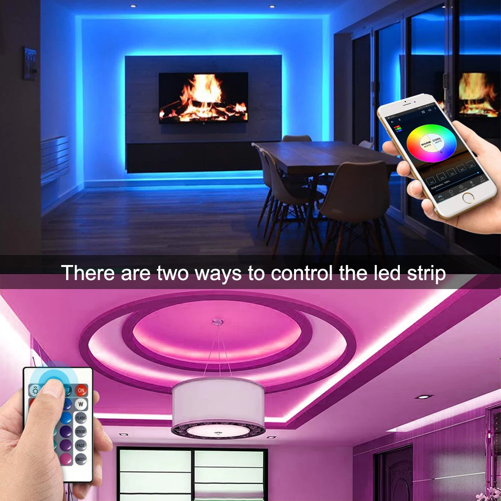 12 В умный светильник ing 10 м 5050 RGB светодиодный светильник комплект полос+ Wi-Fi приложение пульт дистанционного управления+ трансформатор для Amazon Alexa Google Assistant