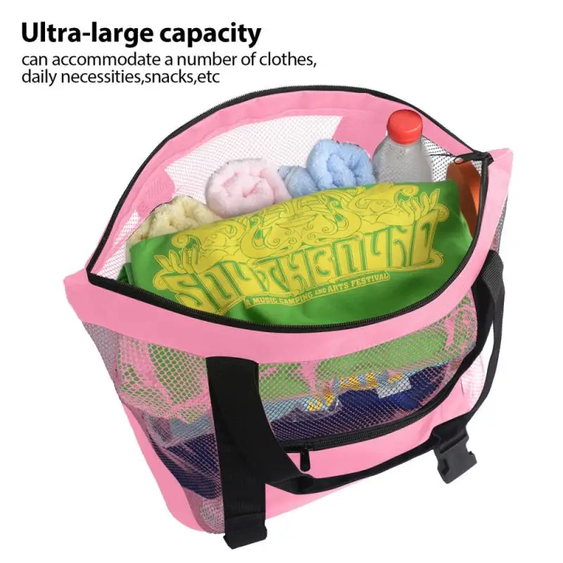 

Mesh Beach Tote Bag with Detachable Beach Cooler - MAX Capacity 34L 150lbs Ultra Durable for Family