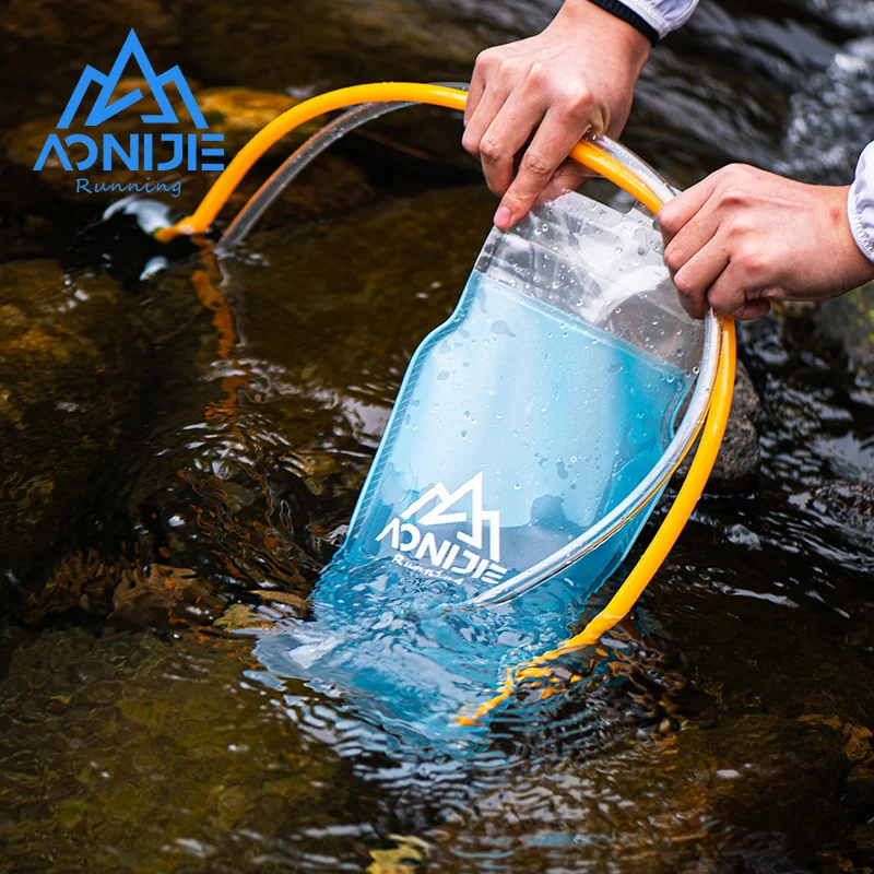 

AONIJIE Portable Double Bin 2L Water Bag Soft Reservoir Water Bladder Hydration Pack Storage Bag BPA Free with Double Pipe
