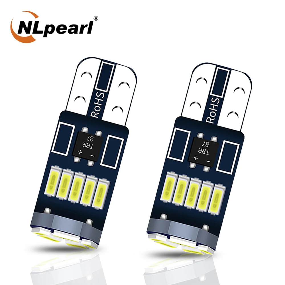 

NLpearl 4x/6x/10x Signal Lamp T10 Led Bulbs 4014 Chips 194 168 W5W Led Car Parking Position Lights Interior Dome Light 12V White