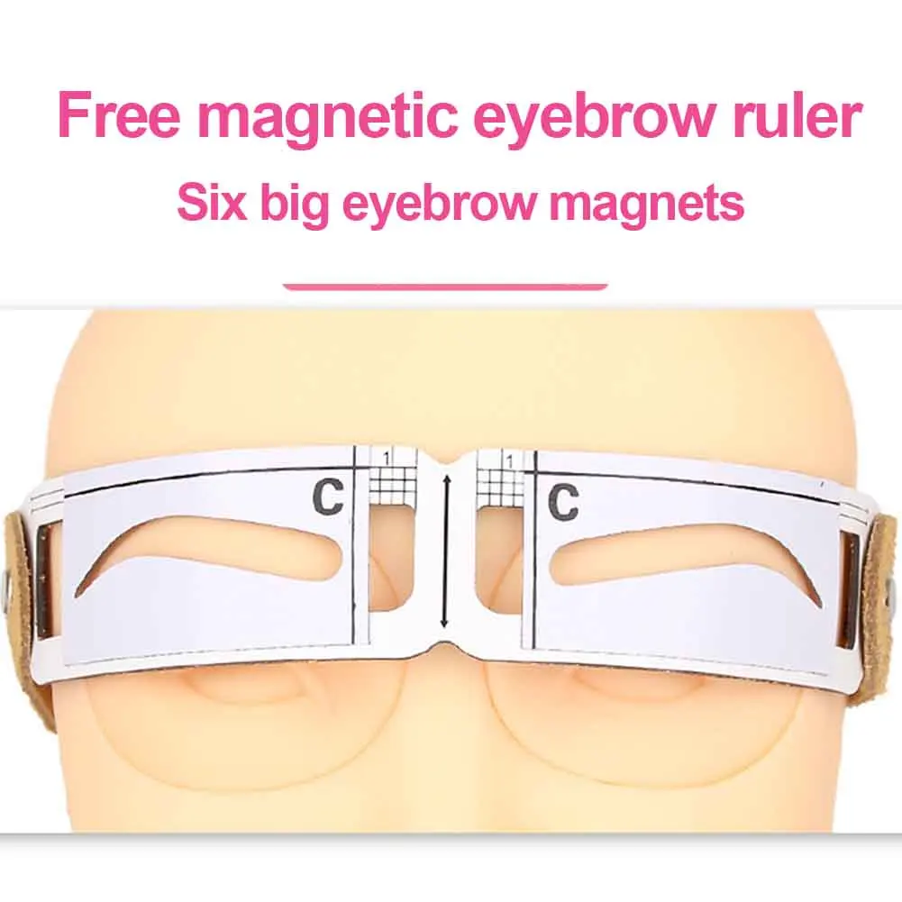 

Magnetic Ruler For Beginners Semi Permanent DIY Drawing Guide Grooming Template Card Eyebrow Stencil Set Gift Professional