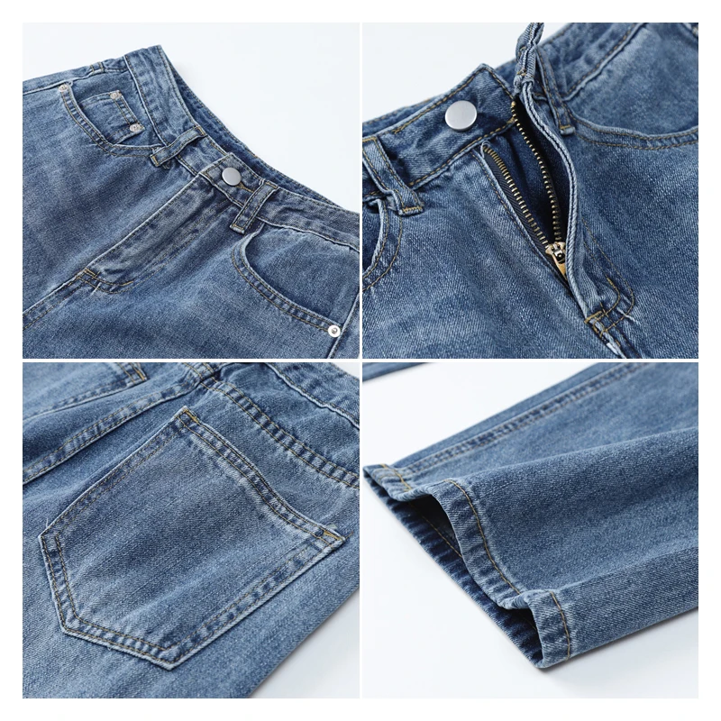 

Nbpm New 2021 Fashion Boyfriend Jeans For Women Baggy Jeans Woman High Waist Streetwear Wide LegPants Trousers Jeans For Girls