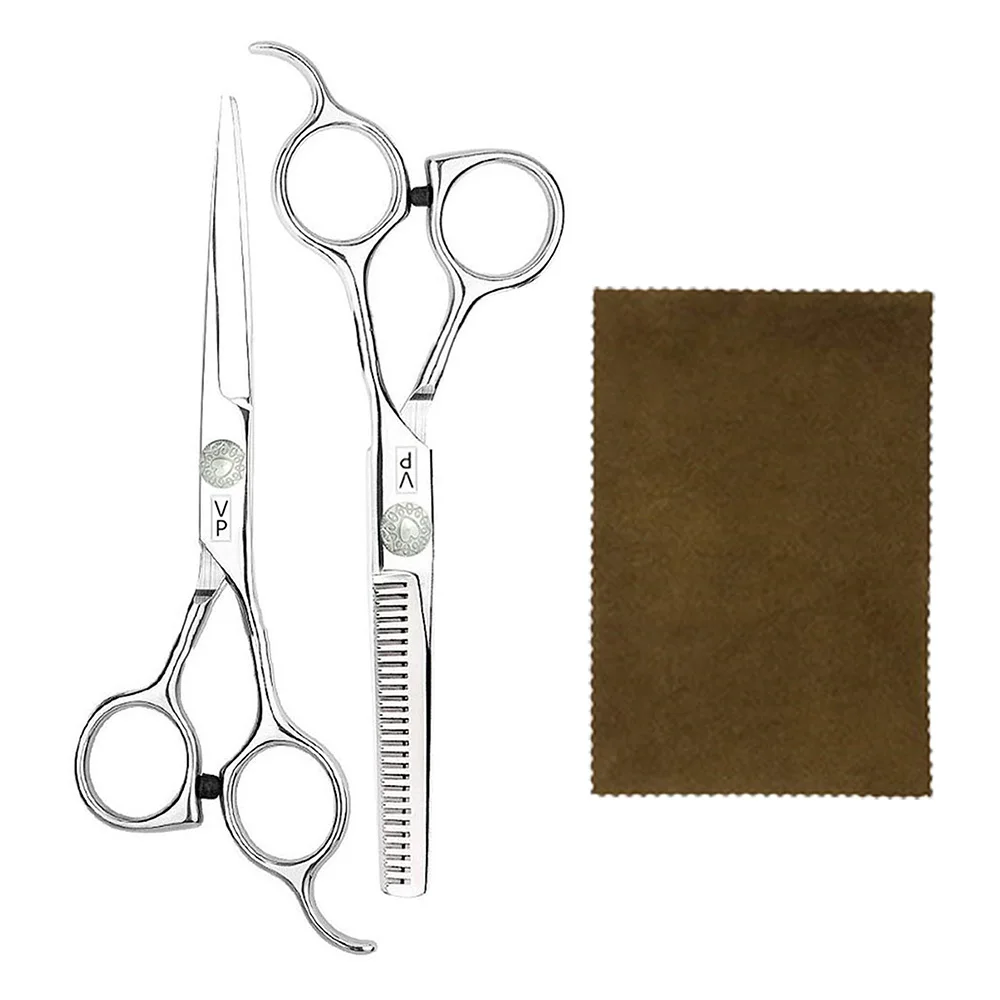 

Professional Hairdressing Scissors Kit 6 Inch Stainless Steel Hair Scissors Tail Comb Hair Cloak Haircut Comb Styling Tool