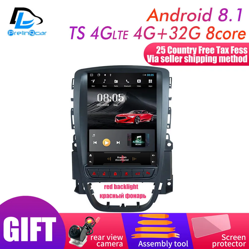 TS-4G 4G64G AN8.1 Android 9,0 2G ram 4G global Lte Автомобильный gps Мультимедиа Стерео радиоплеер для opel Astra J вертикальный плеер навигационная система - Цвет: TS-4G 4G64G AN8.1