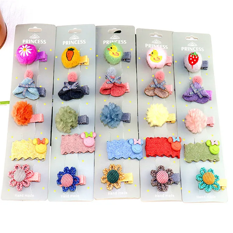 5 шт./компл. новый детский набор заколок для волос девочек милый аксессуаров