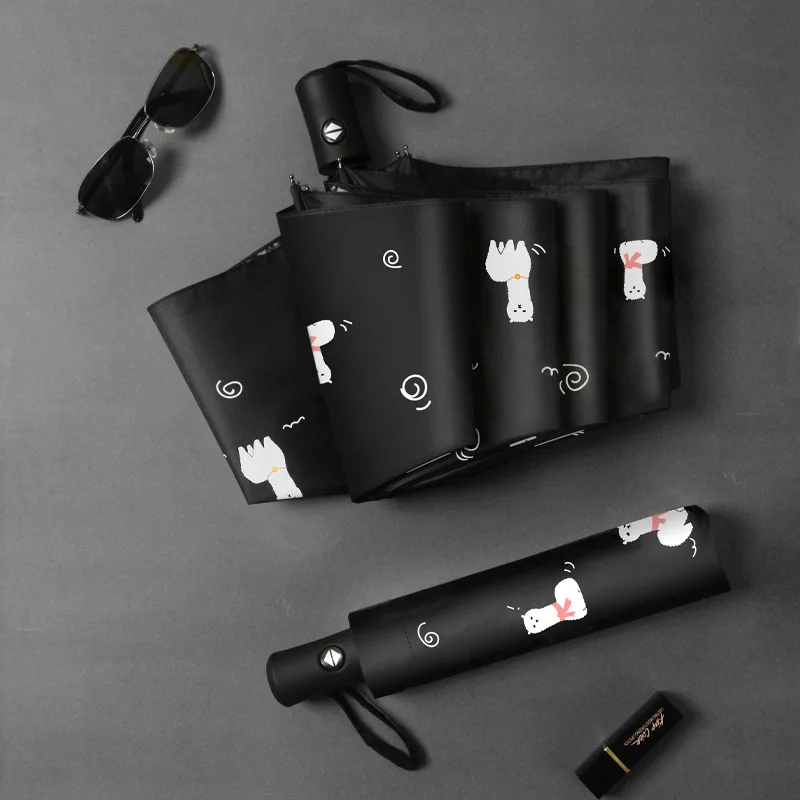 Пластиковый автоматический Солнечный зонт мультяшная серия анти УФ зонтик