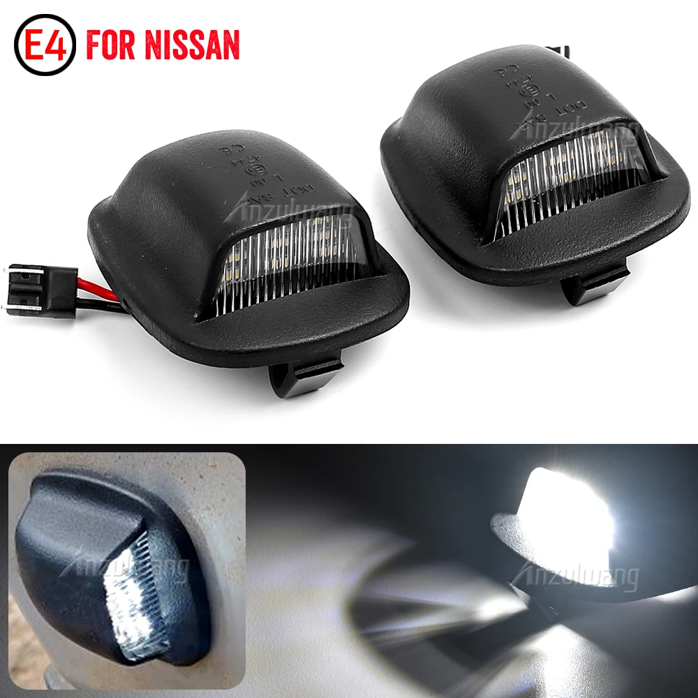 2Pc LED License Number Plate Light For Nissan Xterra（Roniz）WD22 1999-2004 For Frontier Navara NP300 D22 1998-2004