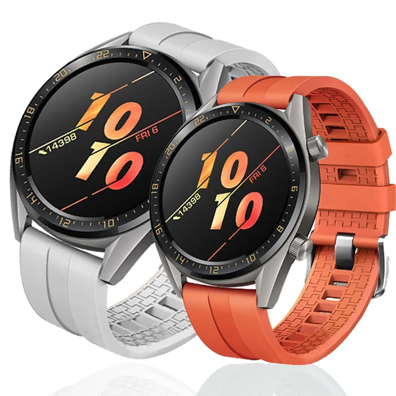 Ремешок силиконовый спортивный для смарт-часов Huawei watch GT 46 мм/Active/gear s3/Honor Magic