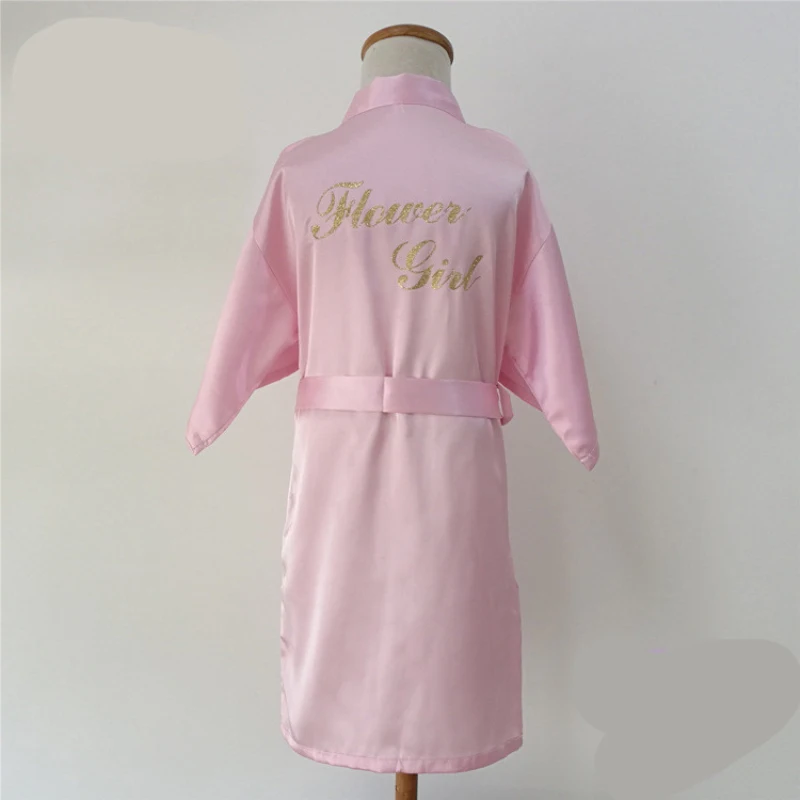 Оптовая продажа Платье с цветочным узором для девочек Детское атласное шелковое