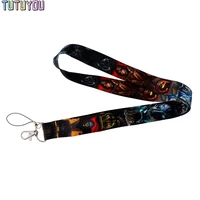 pc3199 classic fighting game characters lanyards id badge holder id card pass mobile phone straps badge key holder keychain