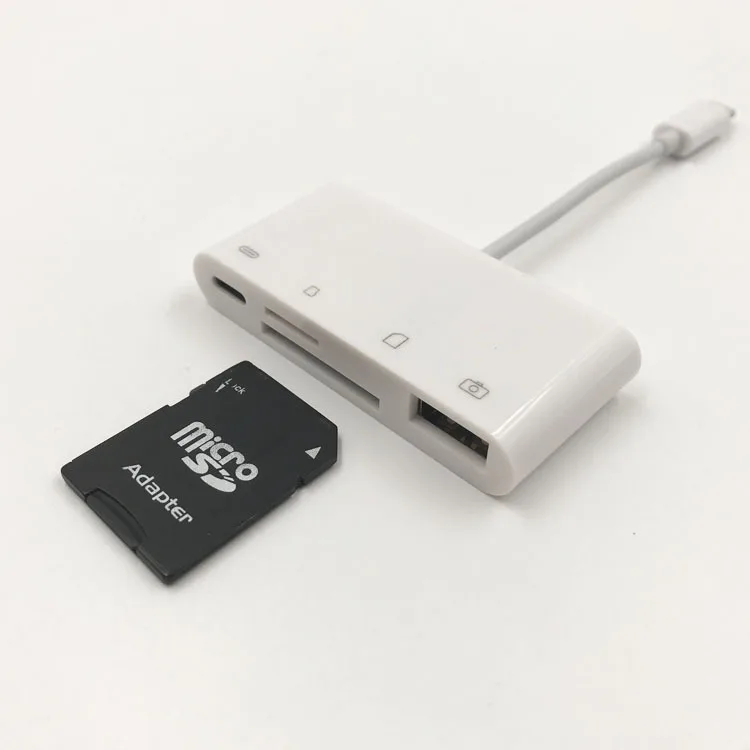 Четыре-в-одном для мобильного телефона USB2.0 кард-ридер подходит для Камера планшет устройство для считывания с tf-карт с зарядным устройством