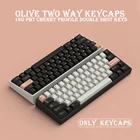 160 ключей PBT двойной выстрел Keycap вишня профиль Персонализированные темно Оливия колпачки для Cherry MX механический переключатель клавиатуры