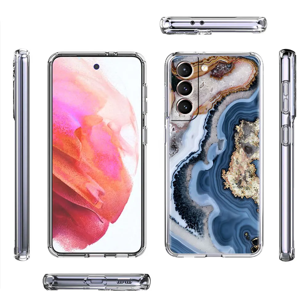 transparent phone case for samsung galaxy s21 ultra s20 fe s10 plus s9 s8 note 20 10 soft silicone cover luxury marble pattern free global shipping
