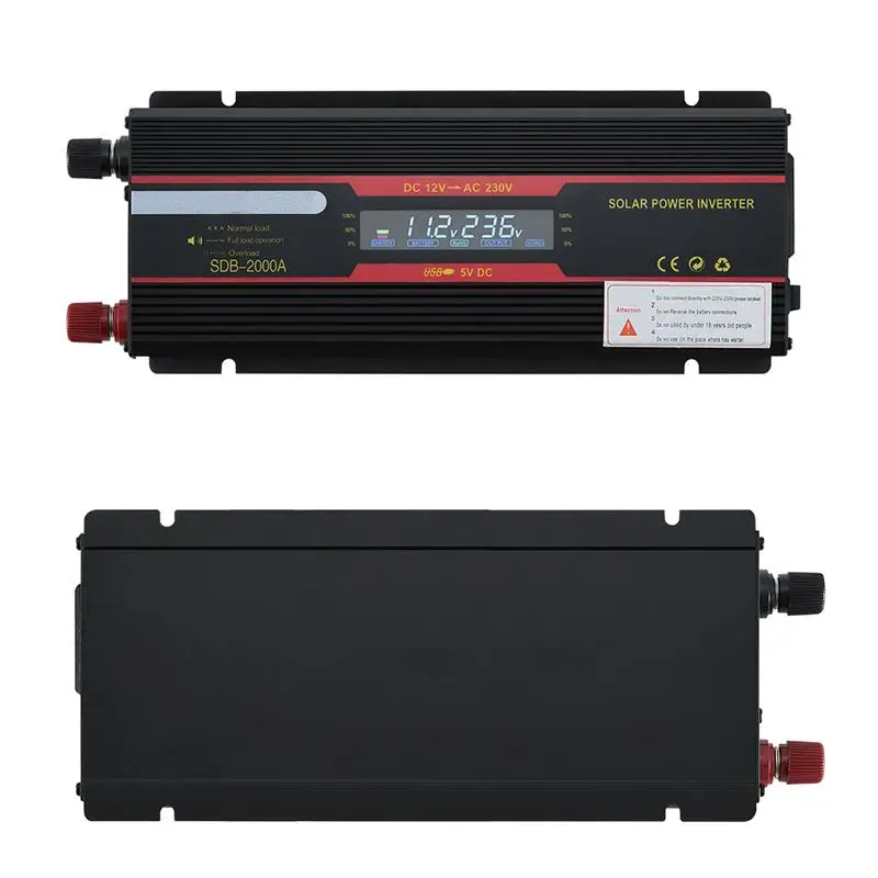 

Onever Car Inverter 12V 220V 6000W/4000W Peak Power Inverter Voltage Converter Transformer 12V To 220V Inversor + LCD Display