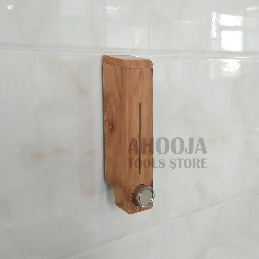 Wood grain-1 Диспенсер для жидкого мыла для ванной комнаты настенный моющий гель для душа мыло для рук шампунь диспенсер для отеля торговый центр кухня бутылка для мыла - Цвет: Wood grain-1