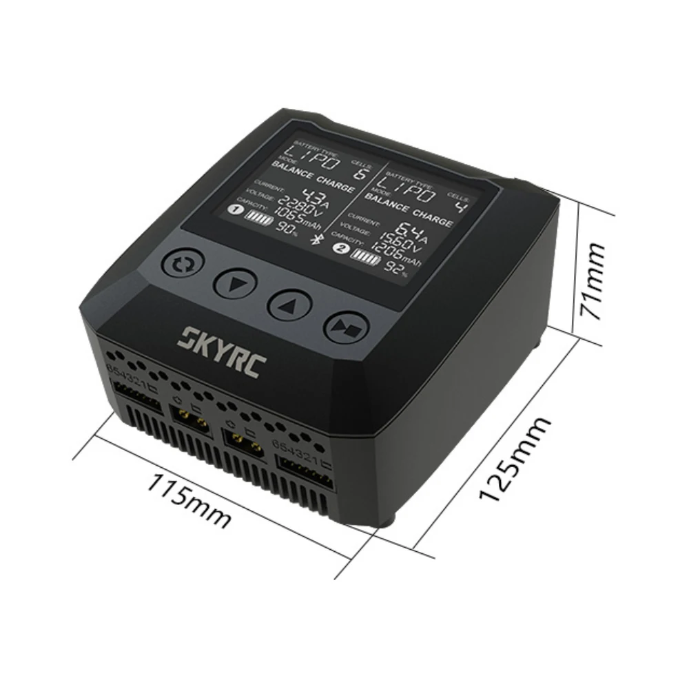 Оригинальное умное зарядное устройство SKYRC B6 nano DUO 2X100W 15A AC bluetooth Dis с поддержкой Sky