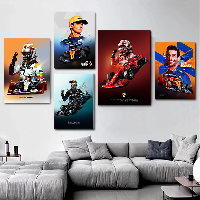 

Canvas Painting Print Posters and Prints Hot Sale Ayrton Senna F1 Formula McLaren World Champion Modern Home Decoration Wall Art