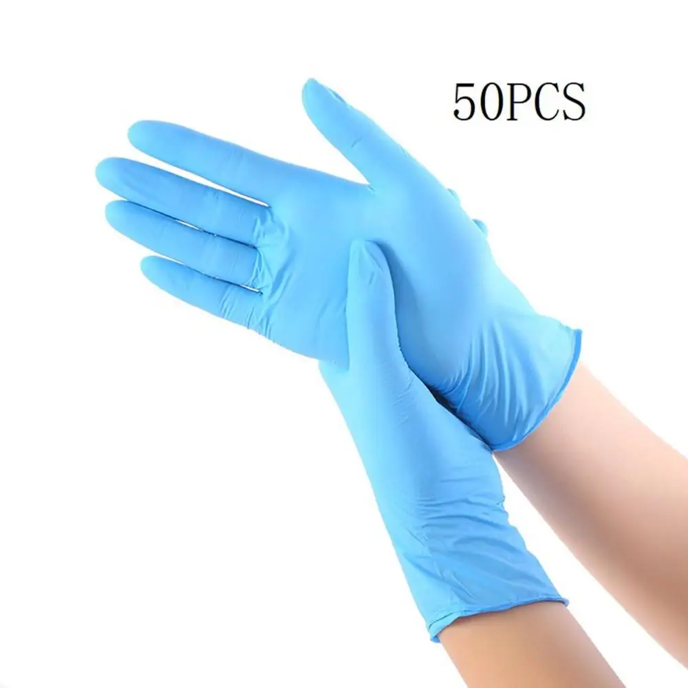 

50Pcs Disposable Nitrile Gloves Food Grade Transparent Home Gloves For Beauty Tattoo Household Cleaning rękawiczki nitrylowe