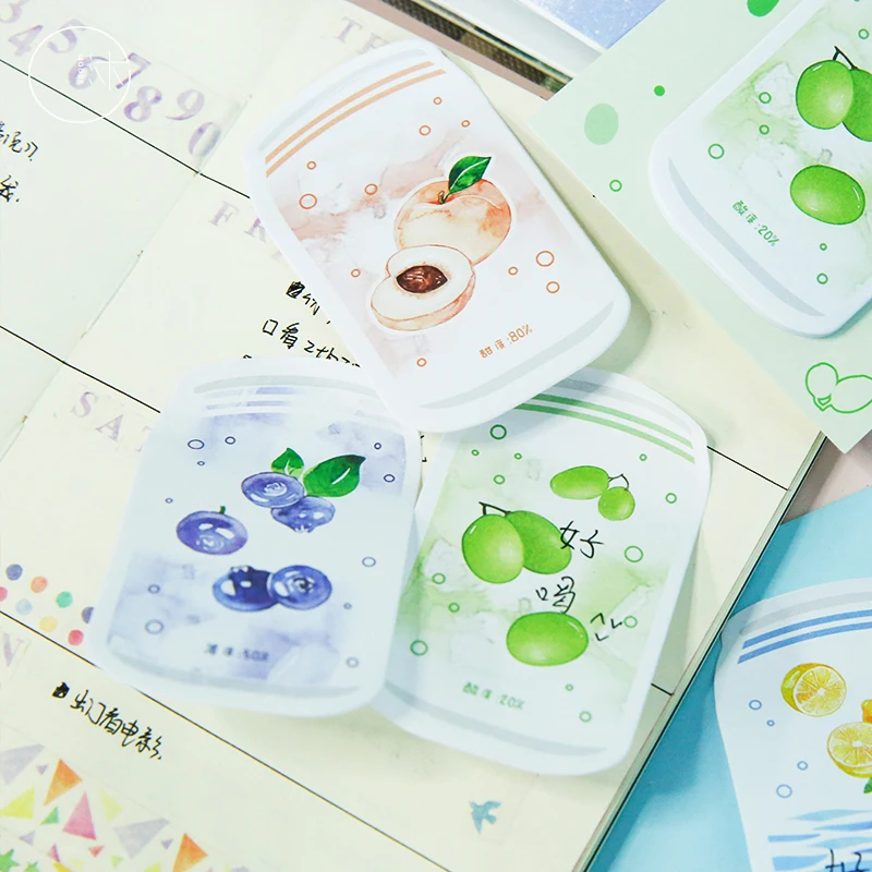 

16PCS/LOT fresh fruit special drink series sticky n times stickers memo pad