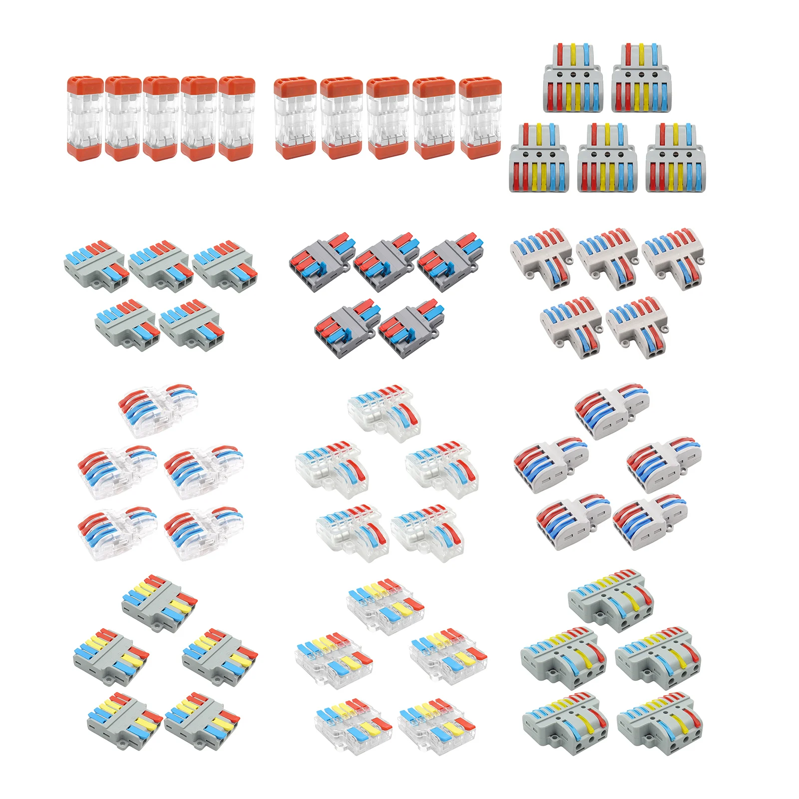 

5x нажимной рычаг гайка проводной разъем Подключение корпуса клеммы для розеток