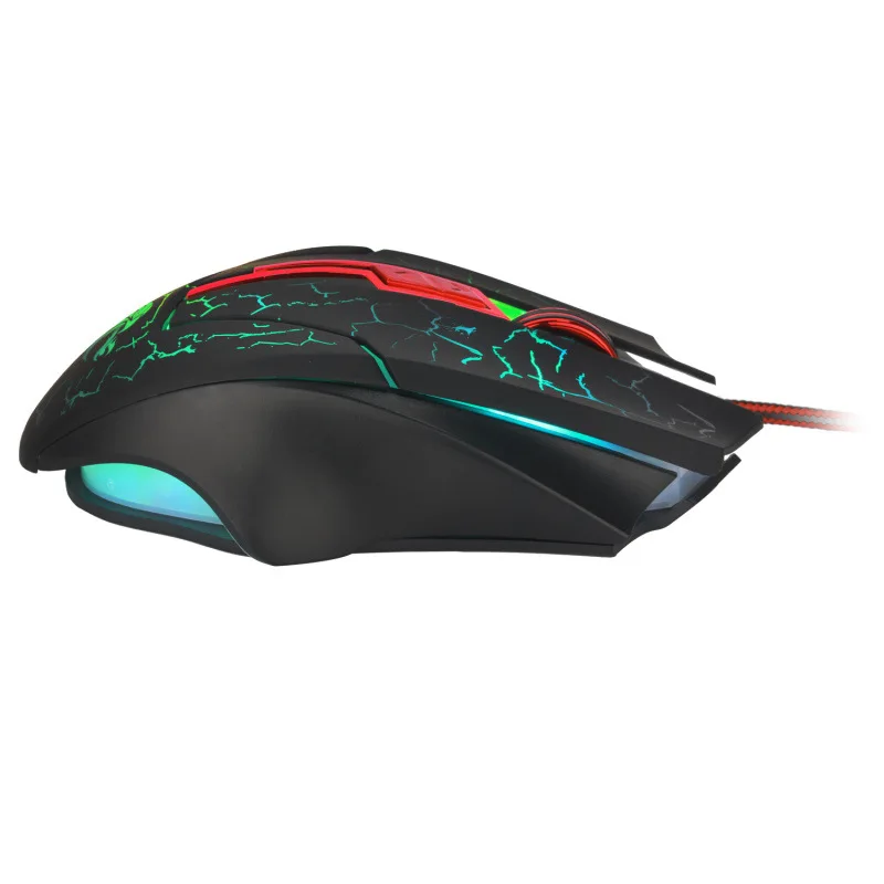 Импортные товары стиль hxsj 6D сияющая игровая периферийная мышь подходящая импортная мышь настраиваемый логотип