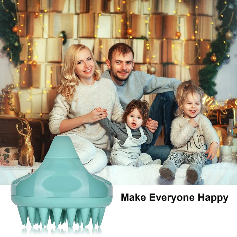 Щетка для шампуня массажеры головы силиконовые мокрые и сухие волосы