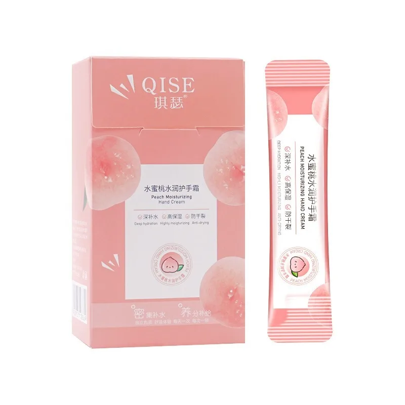 

Peach Moisturizing Hand Cream Moisturizing Anti-drying Refreshing Non-sticky Autumn and Winter Skin Care 20 Bags Hand Cream
