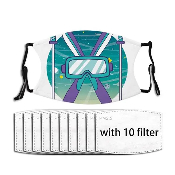 

Маска для катания на лыжах и сноубордах, маска для катания на лыжах, прыжках и льду, маска для лица, хлопковая ткань, моющийся фильтр, карман, ...