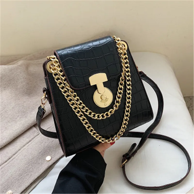 Женские сумки через плечо из искусственной кожи с каменным узором 2020 модные