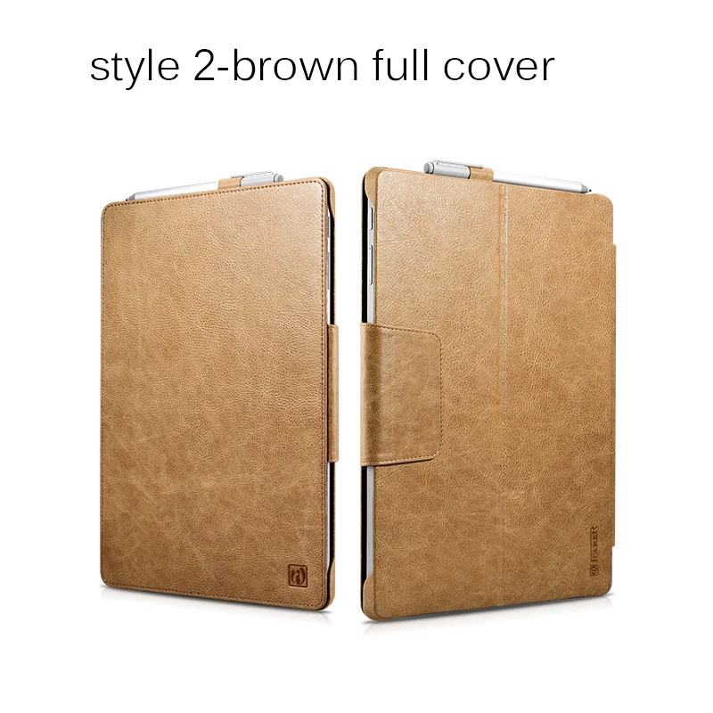 full cover Чехол для планшета Surface Pro 7, масляный воск, натуральная кожа, подставка, держатель клавиатуры, защитный чехол для microsoft Surface Pro 6 Pro 5 Pro 4 - Цвет: full cover