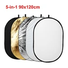 Отражатель для фотосъемки 5-в-1 90x120 см светильник для фотосъемки складной дисковый отражатель Ручка складной для фотографии аксессуары
