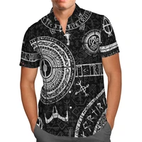 viking tattoo hawaii shirt beach summer fashion short sleeve printed 3d mens shirt harajuku tee hip hop shirts drop shipping 04