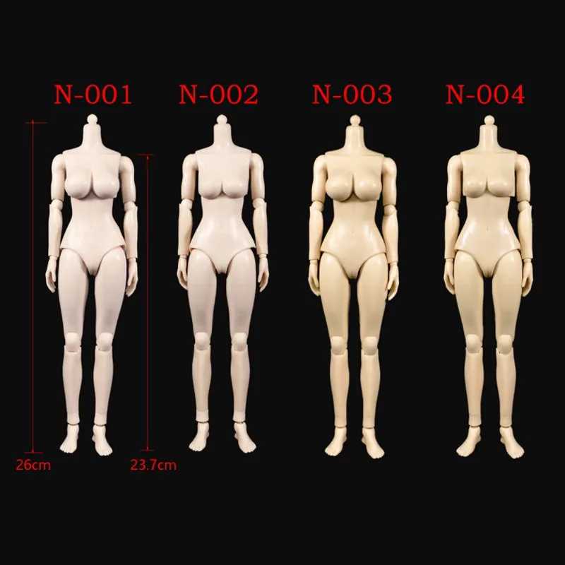 

1:6 Scale Large Breasted Female Body With White Skin Action Figure 12 Inch For Action Figure Head Sculpt