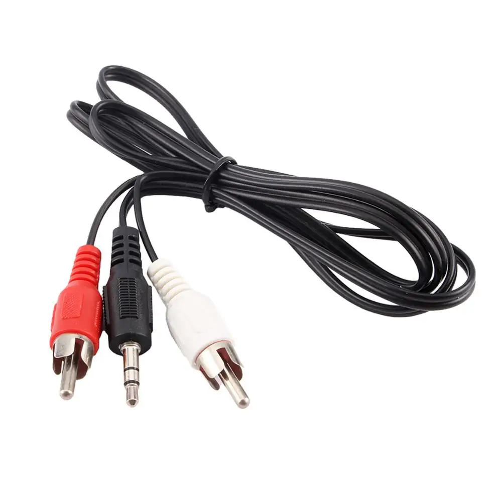 Аудиокабель 3 5 мм 1 м VGA на 2 RCA аудиоадаптер кабель для iPod Mp3 Mp4 плеера мобильного