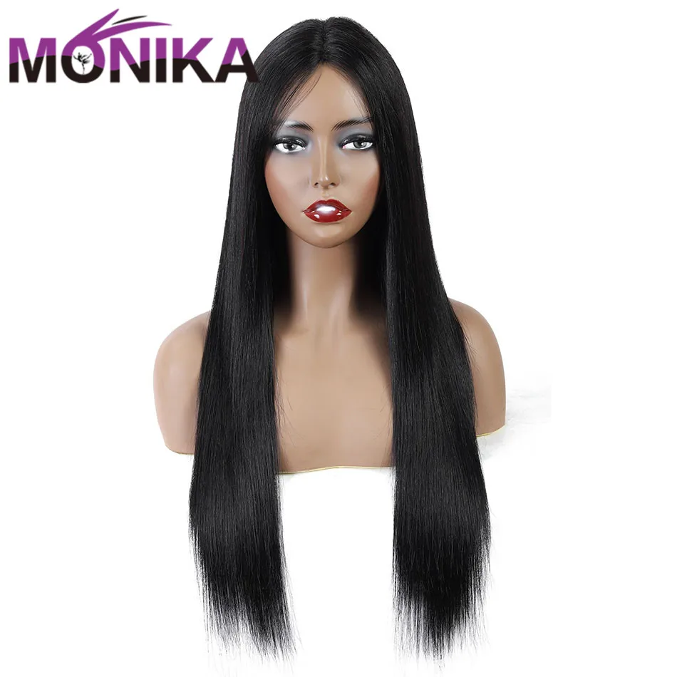 Monika бразильские волосы шелковистые прямые натуральные кружевные парики из