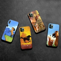 spirit stallion cimarron horse bling cute phone case for iphone 11 pro xs max 8 7 6 6s plus x 5s se 2020 xr