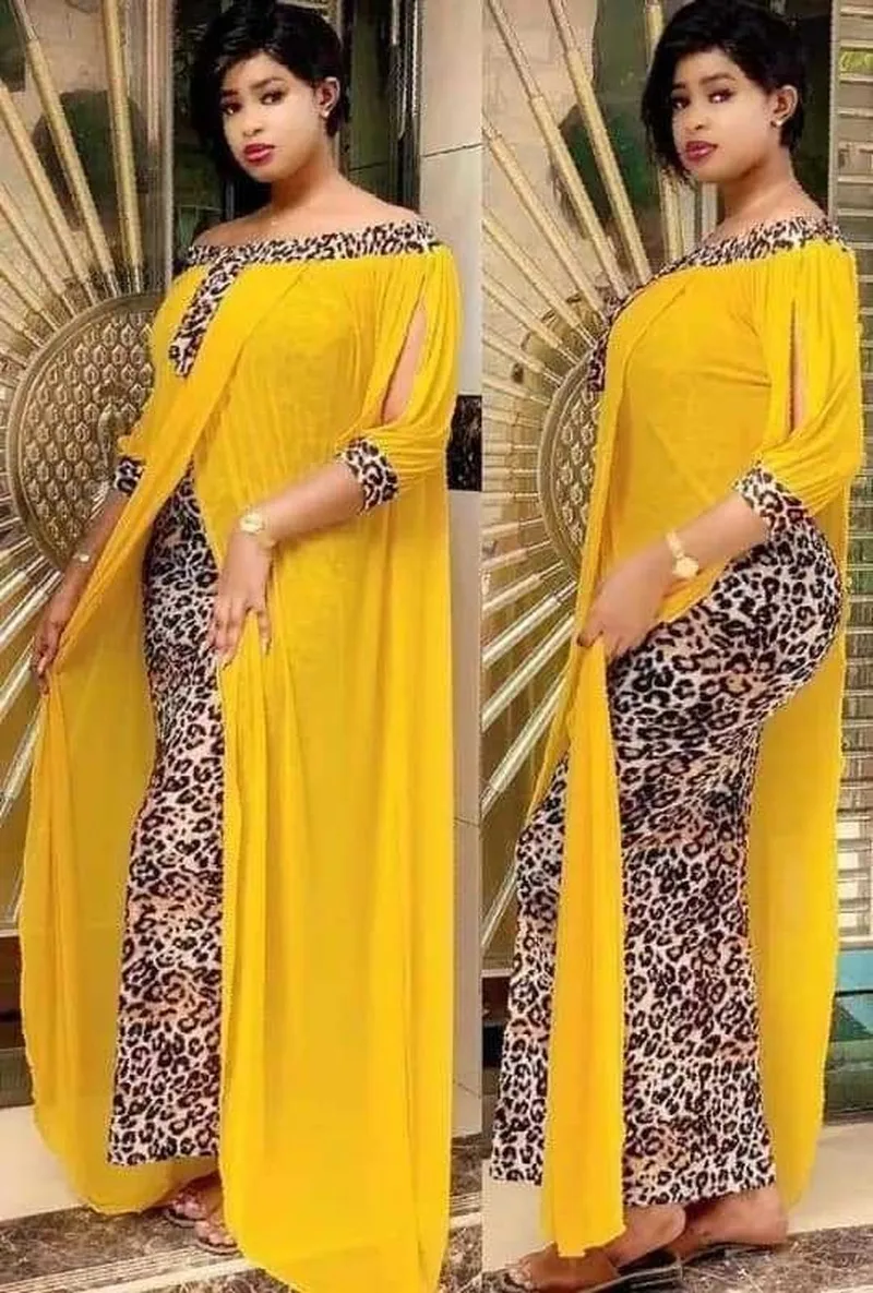 

African Dress For Women Leopard Print Dashiki Chiffon Long Dresses Turkish Caftan Muslim Abaya Islam Clothing Gowns