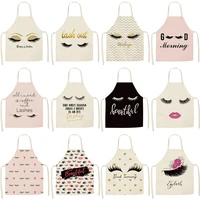 cotton and linen sleeveless apron european and american creative kitchen housework apron aprons for woman