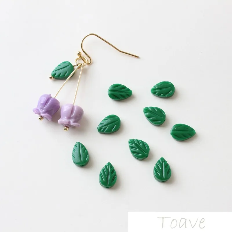 

10 шт., маленькие зеленые лезвия для листьев