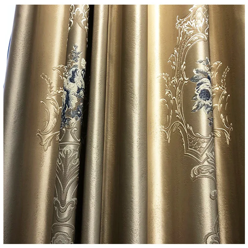 

The New High-grade High-precision Light Jacquard Curtains European Luxury Living Room Curtains Bedroom Curtains