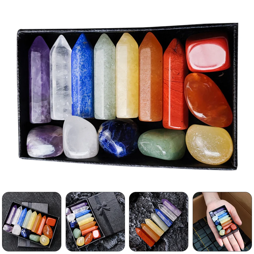 

14pcs Healing Crystal Stone Set Chakra Crystal Healing Stones Amethyst Stones