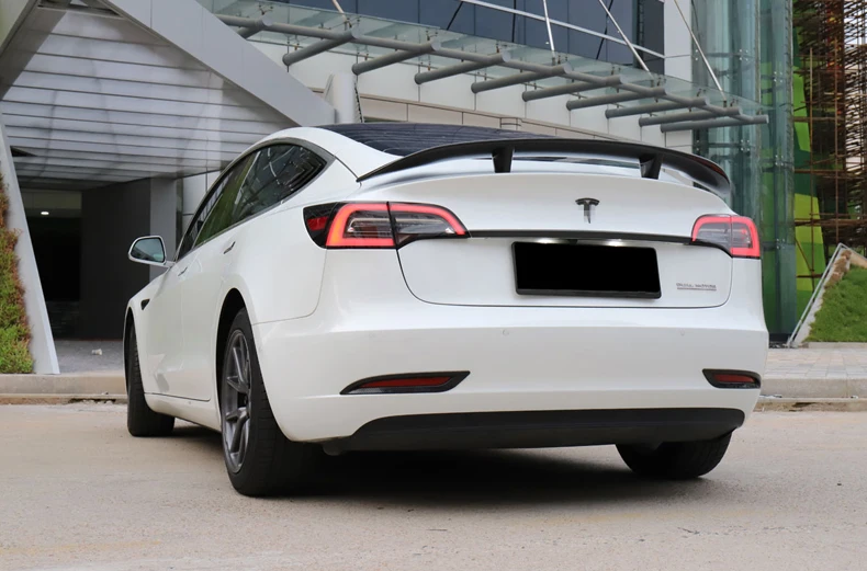LUCKEASY крыло багажника из углеродного волокна спойлер для Tesla модель 3- купе производительность спойлер крыло самолета крыло хвост
