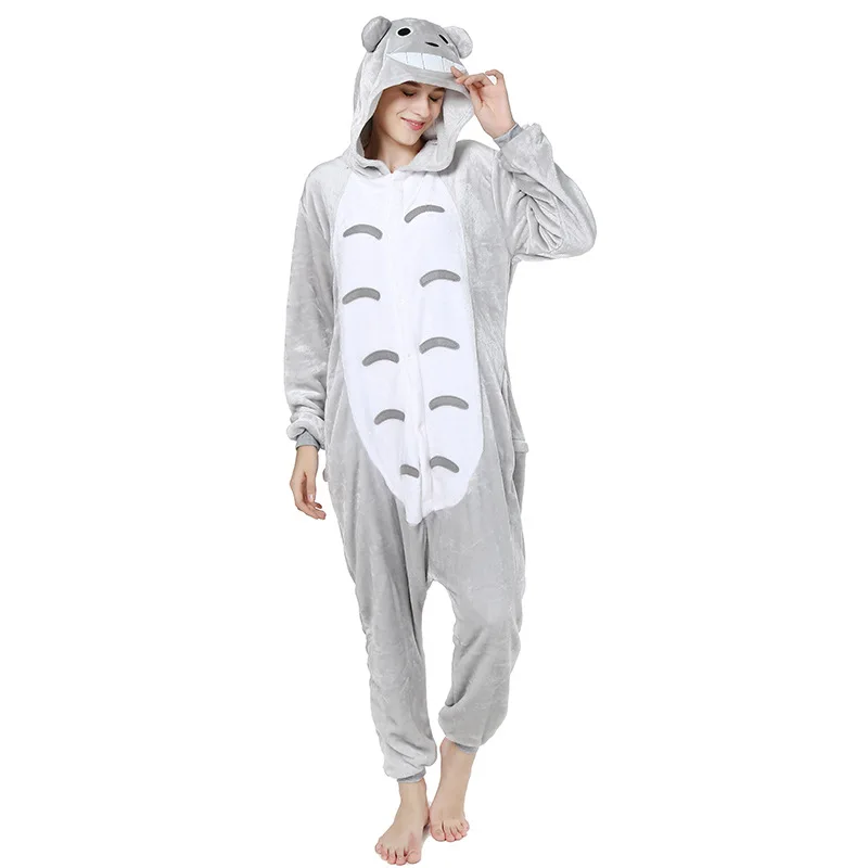 

Winter kigurumi men and onesie women Totoro cartoon one-piece animal pajamas party role playing clothes stitch sleep tops stich