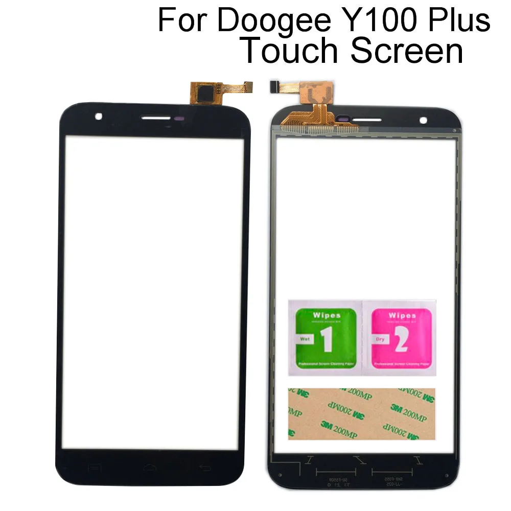 

5.5'' Touch Screen For Doogee Y100 Plus Touch Screen Glass Front Glass Digitizer Panel Lens Sensor Tools 3M Glue