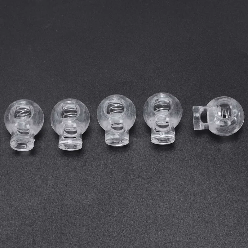 

80Pcs Plastic Cord Stoppers Cord Lock Cord Lock Stopper - 50Pcs 6Mm One Hole & 30 Pcs 5Mm 2 Holes
