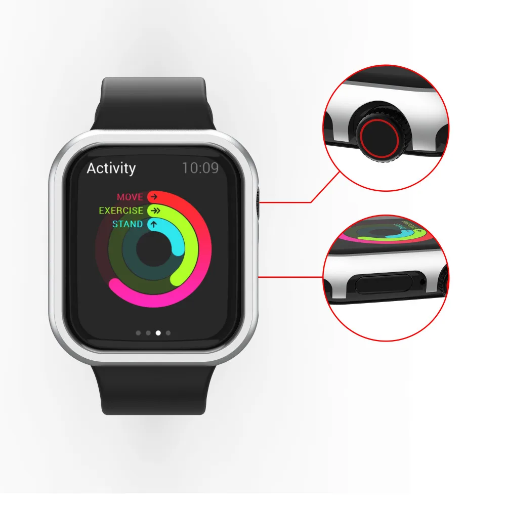 Защитный чехол из алюминиевого сплава для Apple Watch Band 38 мм 42 40 44 защитная рамка iWatch